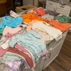 Assorted NB-3 Month Baby Girl Clothing Bundle